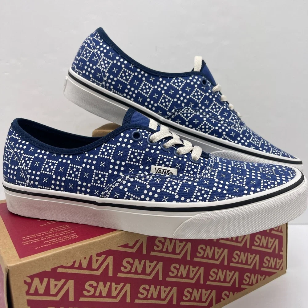 Vans WMNS Authentic Checker Dot Blue Sneakers VN000D7YCJE